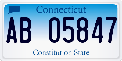 CT license plate AB05847