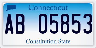 CT license plate AB05853