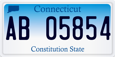 CT license plate AB05854