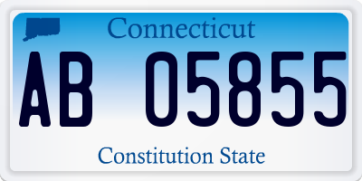 CT license plate AB05855
