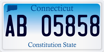 CT license plate AB05858
