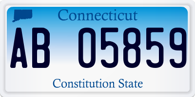 CT license plate AB05859