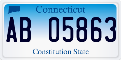 CT license plate AB05863