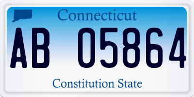 CT license plate AB05864