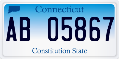 CT license plate AB05867