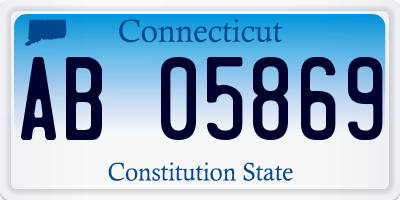 CT license plate AB05869