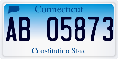 CT license plate AB05873