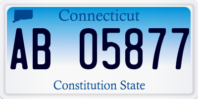 CT license plate AB05877