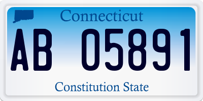 CT license plate AB05891