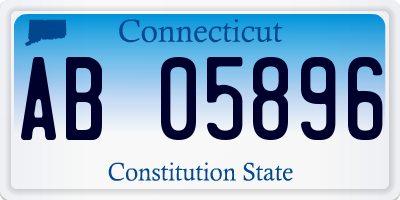 CT license plate AB05896