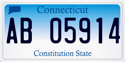 CT license plate AB05914