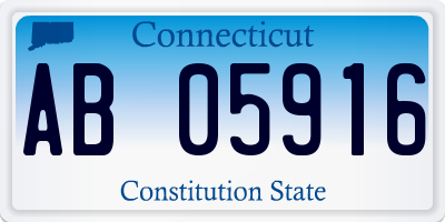 CT license plate AB05916