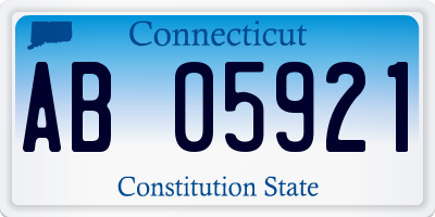 CT license plate AB05921