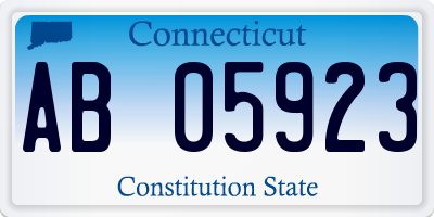 CT license plate AB05923