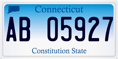 CT license plate AB05927
