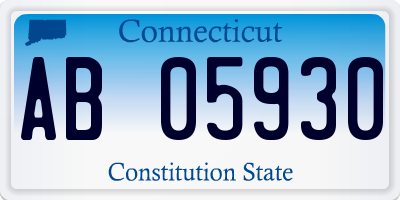 CT license plate AB05930