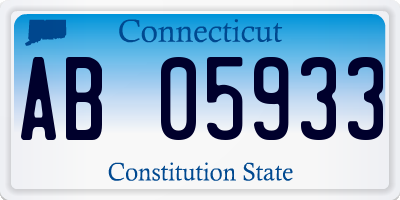 CT license plate AB05933