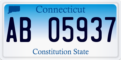 CT license plate AB05937