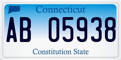 CT license plate AB05938