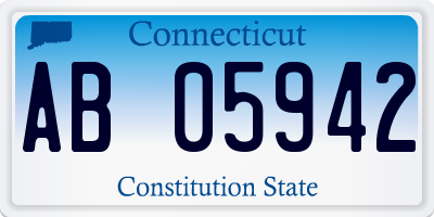 CT license plate AB05942
