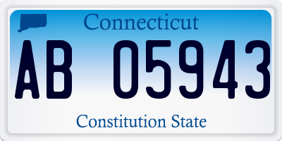 CT license plate AB05943