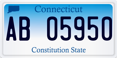CT license plate AB05950