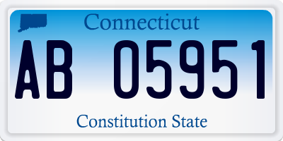 CT license plate AB05951