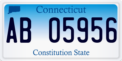 CT license plate AB05956