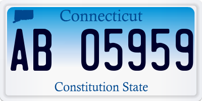 CT license plate AB05959