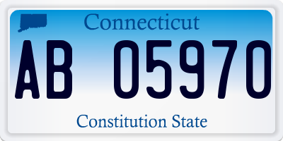 CT license plate AB05970