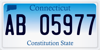 CT license plate AB05977