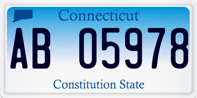 CT license plate AB05978