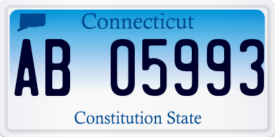 CT license plate AB05993