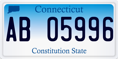 CT license plate AB05996