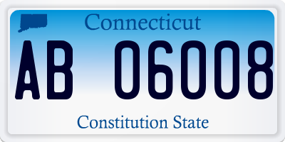 CT license plate AB06008