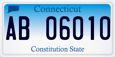 CT license plate AB06010