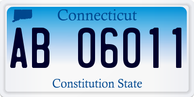 CT license plate AB06011