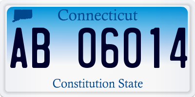 CT license plate AB06014