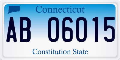CT license plate AB06015