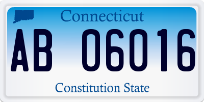 CT license plate AB06016