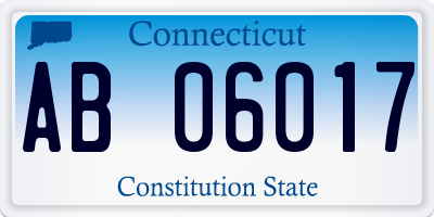 CT license plate AB06017