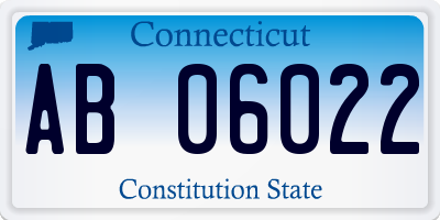 CT license plate AB06022