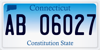 CT license plate AB06027