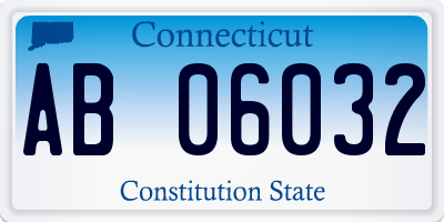 CT license plate AB06032