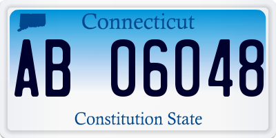 CT license plate AB06048