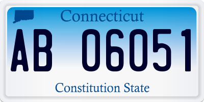 CT license plate AB06051