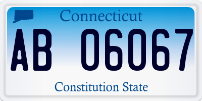 CT license plate AB06067