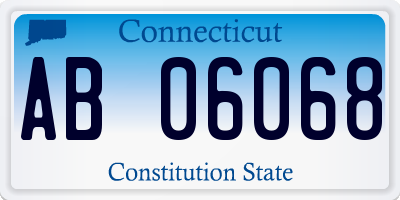 CT license plate AB06068