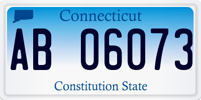 CT license plate AB06073