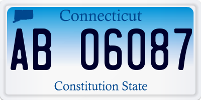 CT license plate AB06087